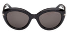 Tom Ford® FT1316 Sunglasses - Shiny Black/Smoke