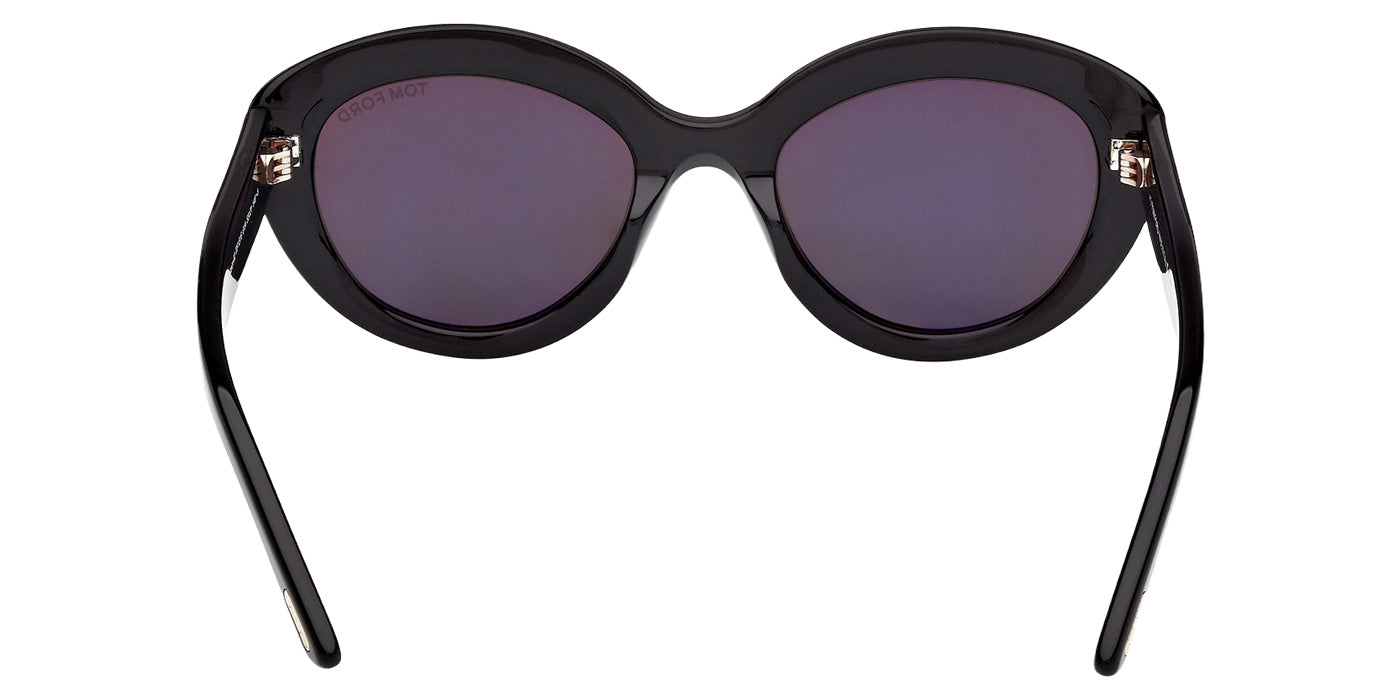 Tom Ford® FT1316 Sunglasses - Shiny Black/Smoke