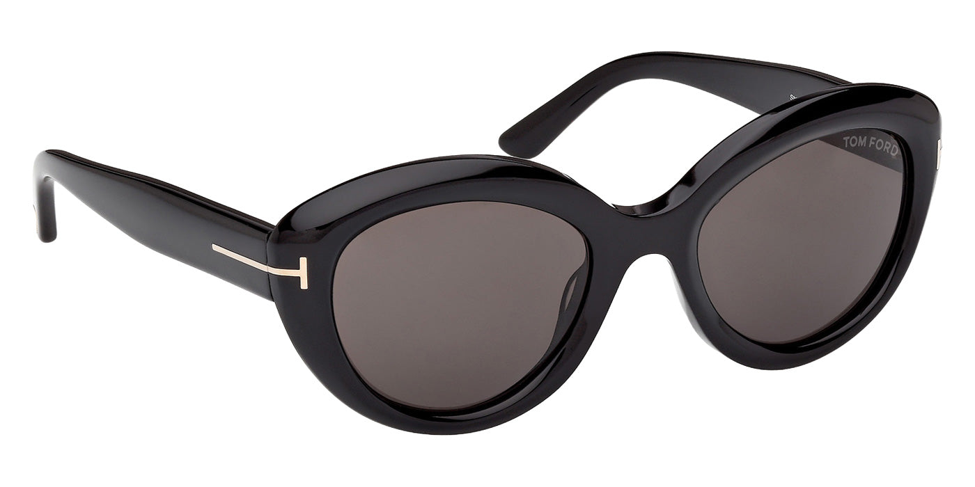 Tom Ford® FT1316 Sunglasses - Shiny Black/Smoke