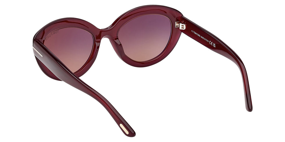 Tom Ford® FT1316 Sunglasses - Shiny Violet/Gradient or Mirrored Violet