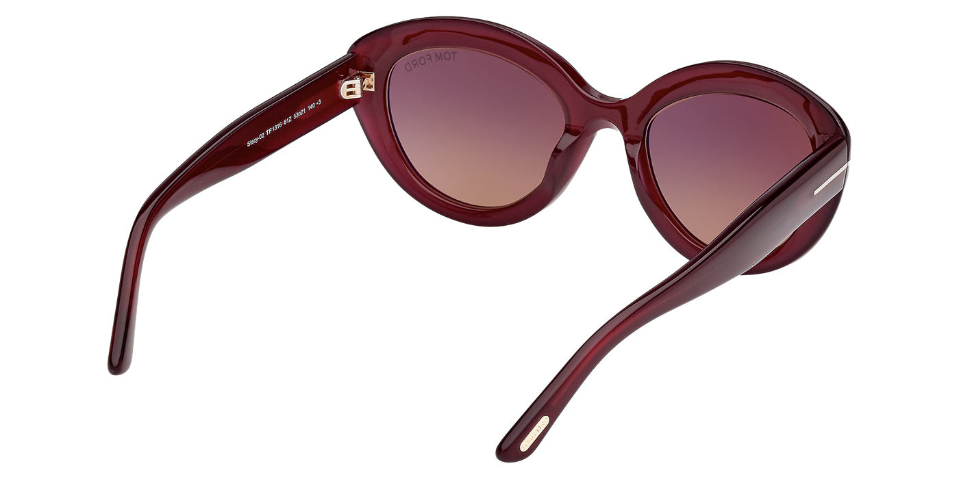 Tom Ford® FT1316 Sunglasses - Shiny Violet/Gradient or Mirrored Violet