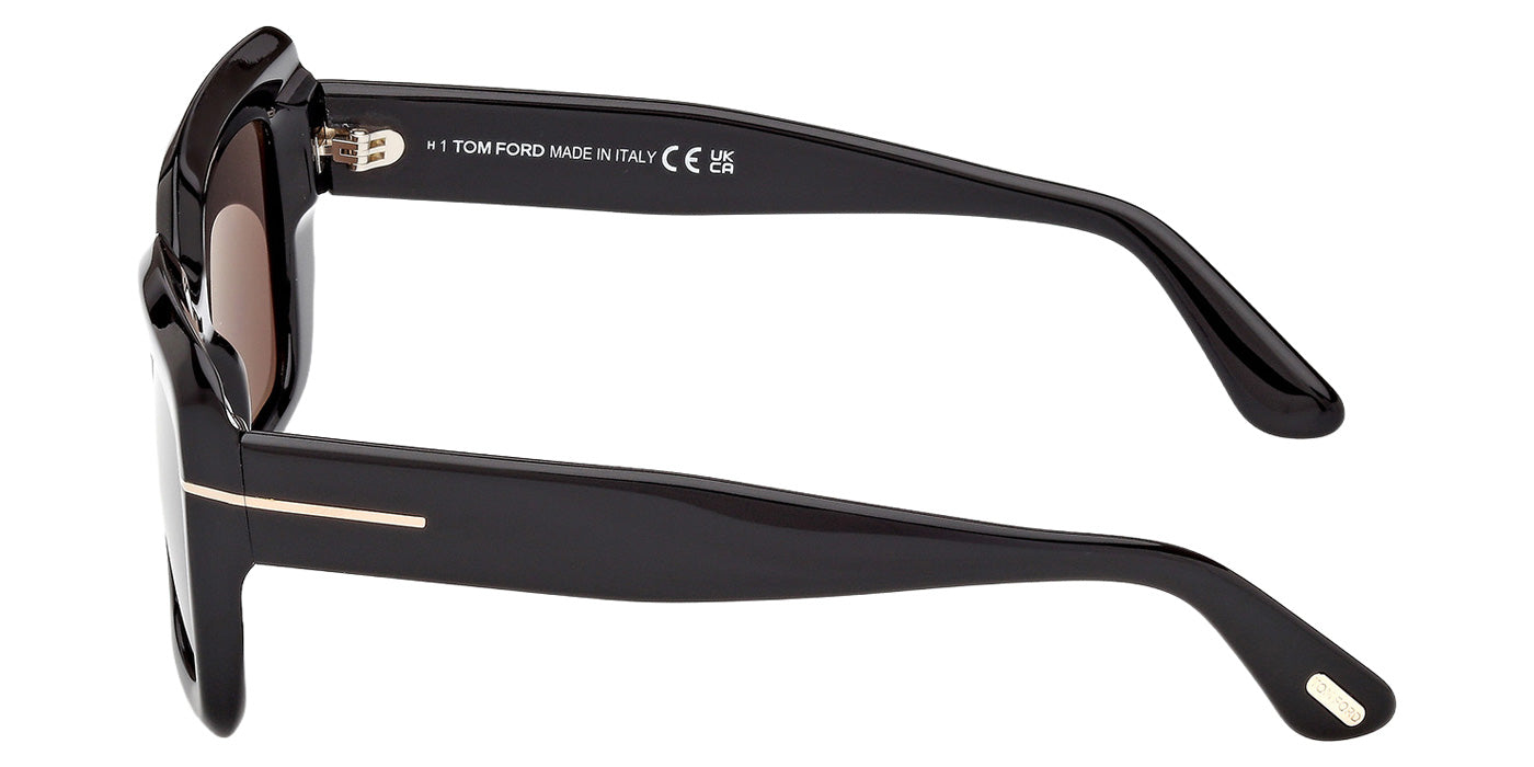 Tom Ford® FT1318 Sunglasses - Shiny Black/Smoke