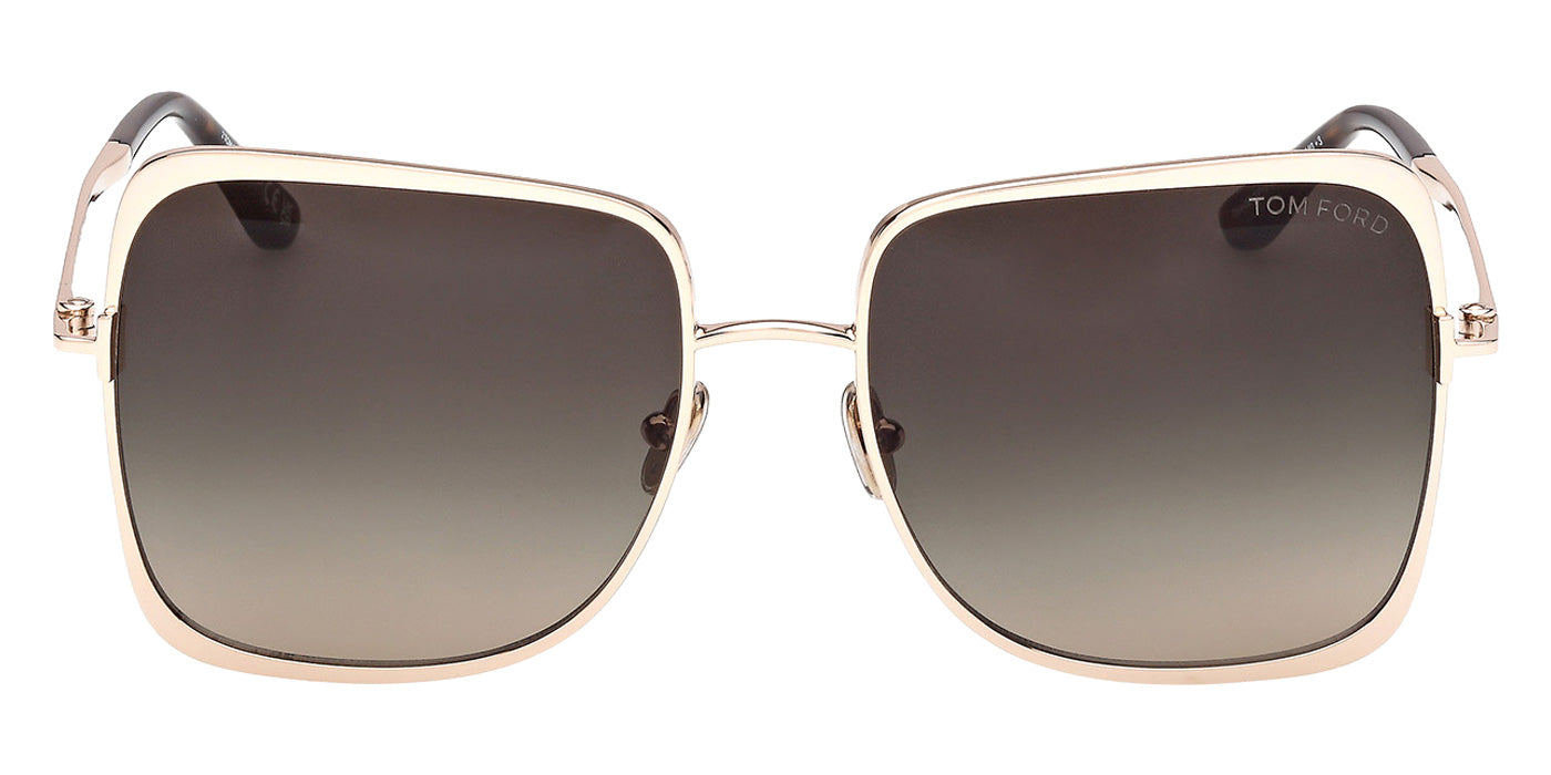 Tom Ford® FT1319 Sunglasses - Shiny Rose Gold/Gradient Smoke