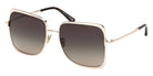 Tom Ford® FT1319 Sunglasses - Shiny Rose Gold/Gradient Smoke