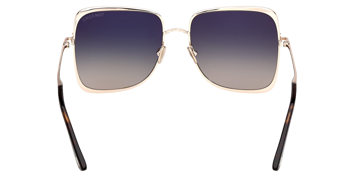 Tom Ford® FT1319 Sunglasses - Shiny Rose Gold/Gradient Smoke