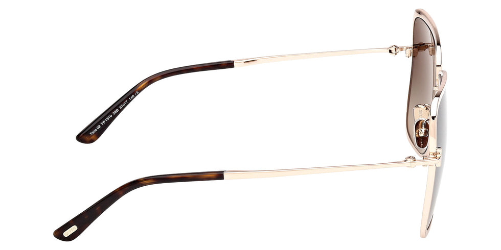 Tom Ford® FT1319 Sunglasses - Shiny Rose Gold/Gradient Smoke