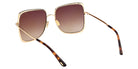 Tom Ford® FT1319 Sunglasses - Shiny Deep Gold/Gradient Brown
