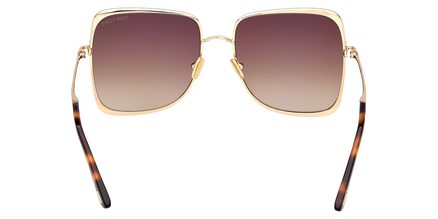Tom Ford® FT1319 Sunglasses - Shiny Deep Gold/Gradient Brown