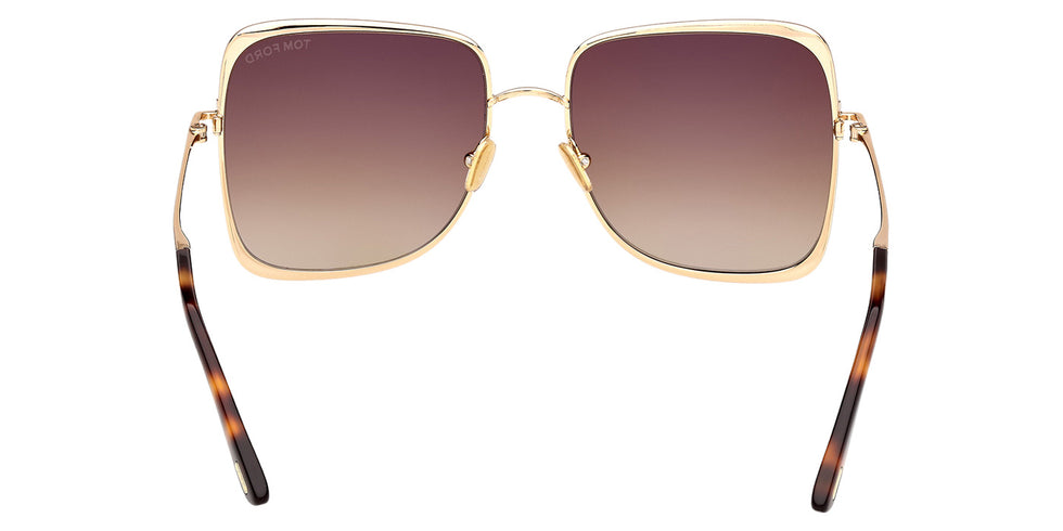Tom Ford® FT1319 Sunglasses - Shiny Deep Gold/Gradient Brown
