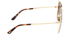 Tom Ford® FT1319 Sunglasses - Shiny Deep Gold/Gradient Brown
