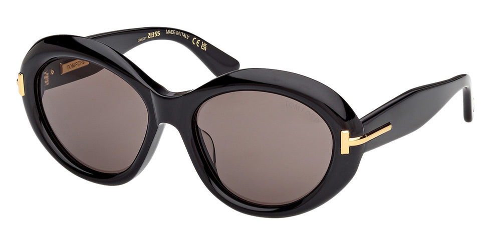 Tom Ford® FT1328-F Sunglasses FT1328-F 01A 57 - 01A - Shiny Black/Shiny Black