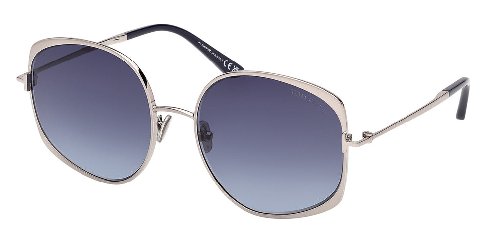 Tom Ford® FT1349 Sunglasses FT1349 14W 58 - 14W - Shiny Light Ruthenium/Shiny Light Ruthenium