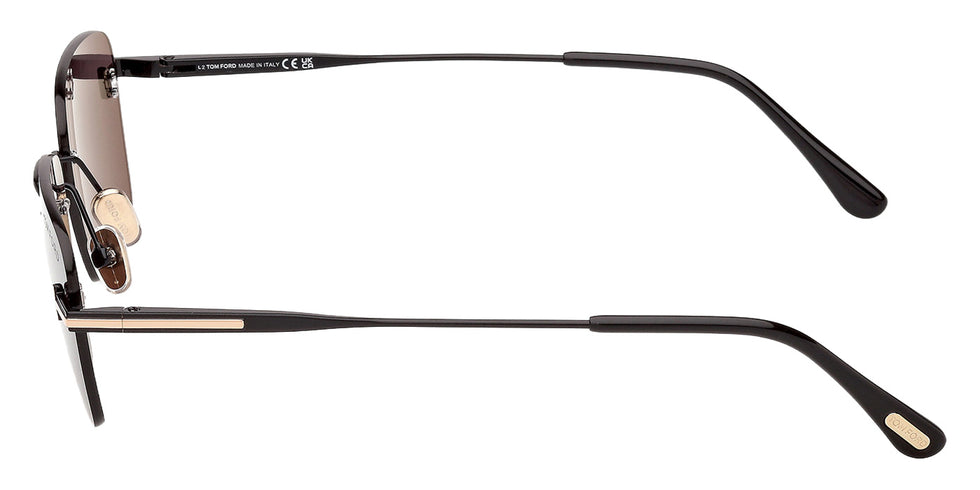 Tom Ford® FT1354 Sunglasses - Shiny Black/Smoke