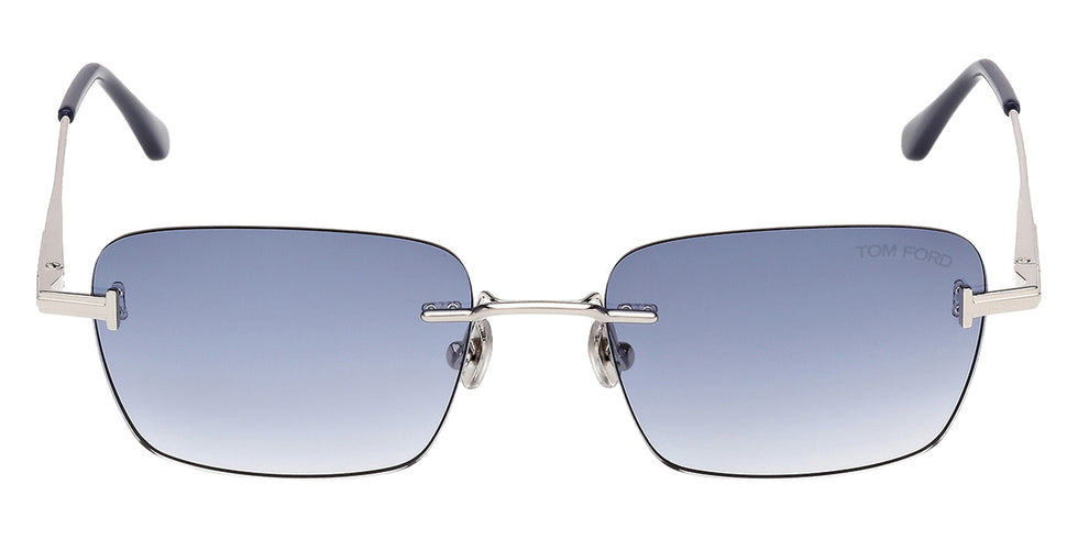 Tom Ford® FT1354 Sunglasses - Shiny Palladium/Gradient Blue