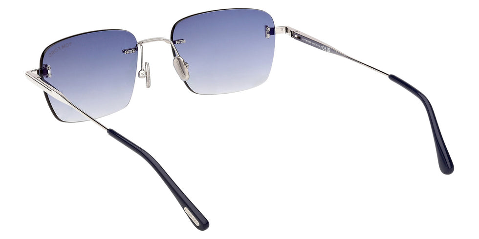 Tom Ford® FT1354 Sunglasses - Shiny Palladium/Gradient Blue