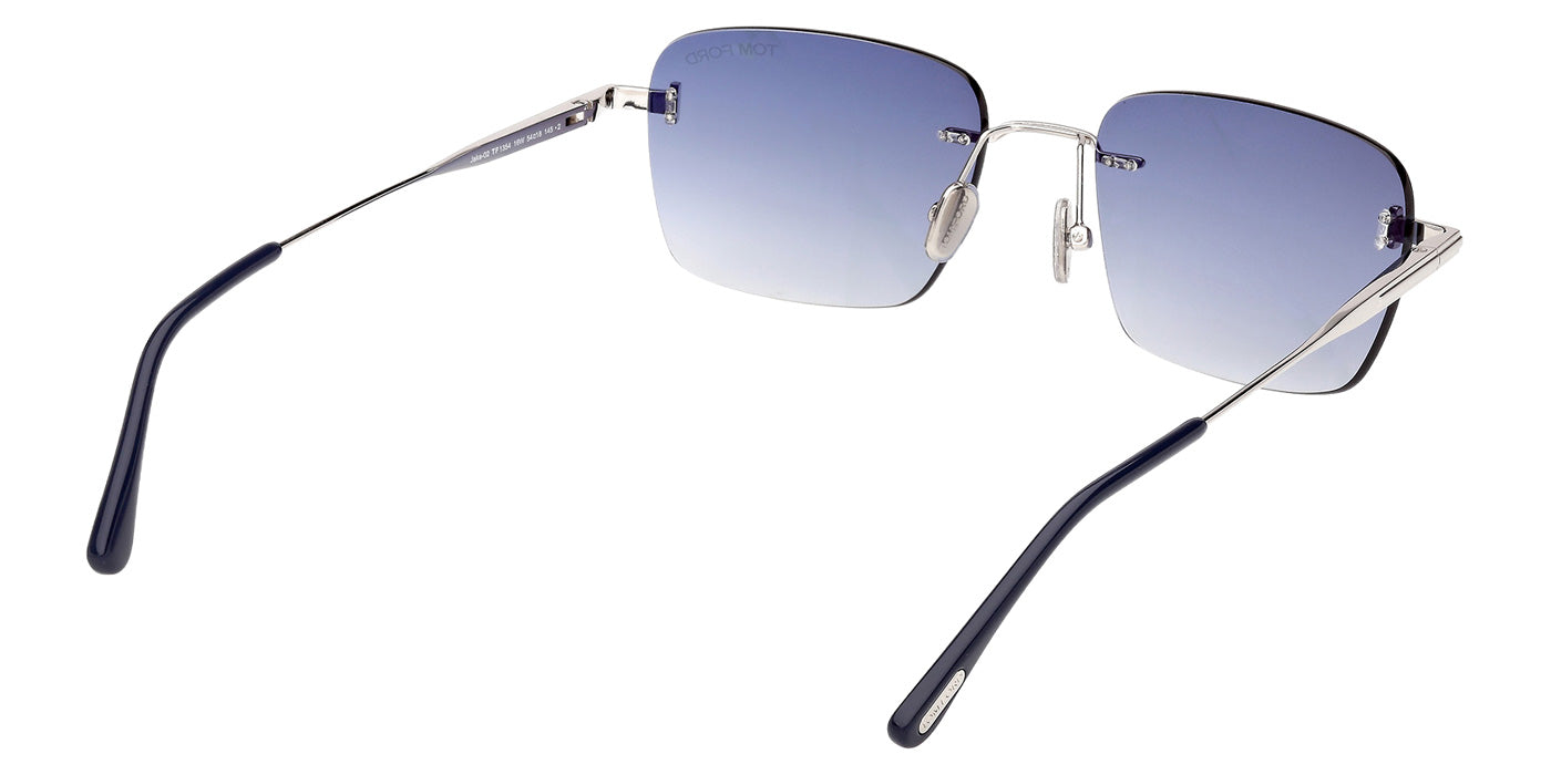 Tom Ford® FT1354 Sunglasses - Shiny Palladium/Gradient Blue