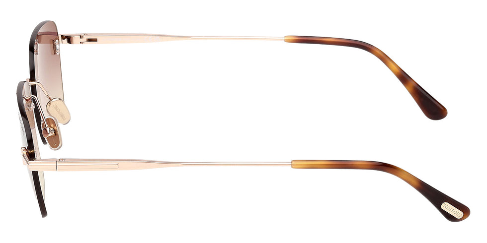 Tom Ford® FT1354 Sunglasses - Shiny Rose Gold/Gradient Bordeaux