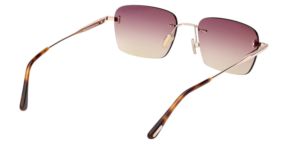 Tom Ford® FT1354 Sunglasses - Shiny Rose Gold/Gradient Bordeaux