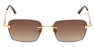 Tom Ford® FT1354 Sunglasses - Shiny Deep Gold/Gradient Brown