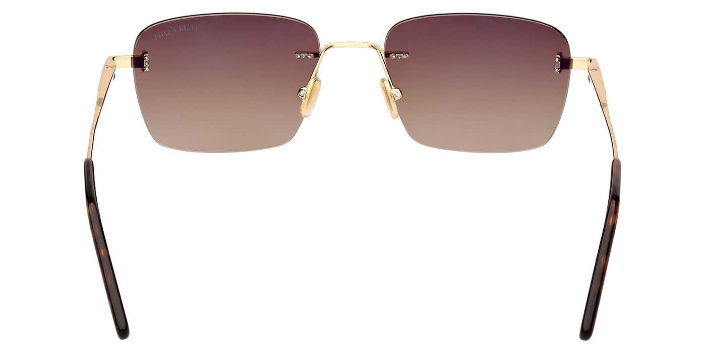 Tom Ford® FT1354 Sunglasses - Shiny Deep Gold/Gradient Brown