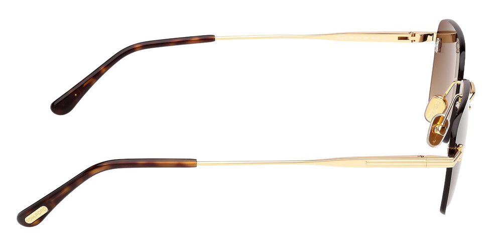 Tom Ford® FT1354 Sunglasses - Shiny Deep Gold/Gradient Brown