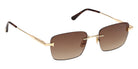 Tom Ford® FT1354 Sunglasses - Shiny Deep Gold/Gradient Brown