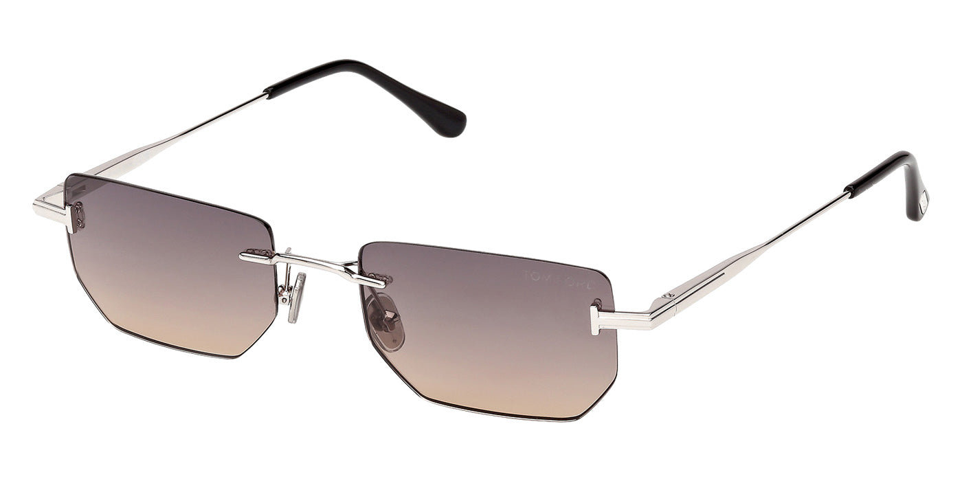 Tom Ford® FT1355 Sunglasses - Shiny Palladium/Gradient Smoke