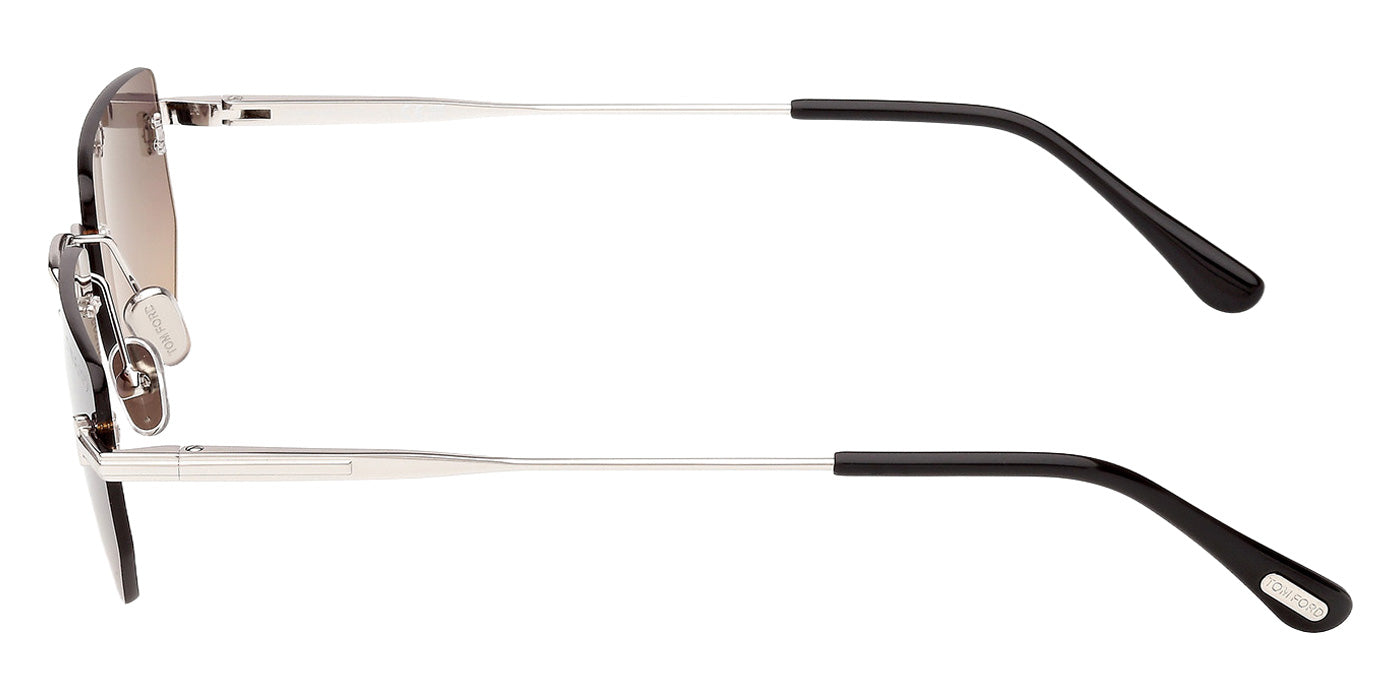 Tom Ford® FT1355 Sunglasses - Shiny Palladium/Gradient Smoke