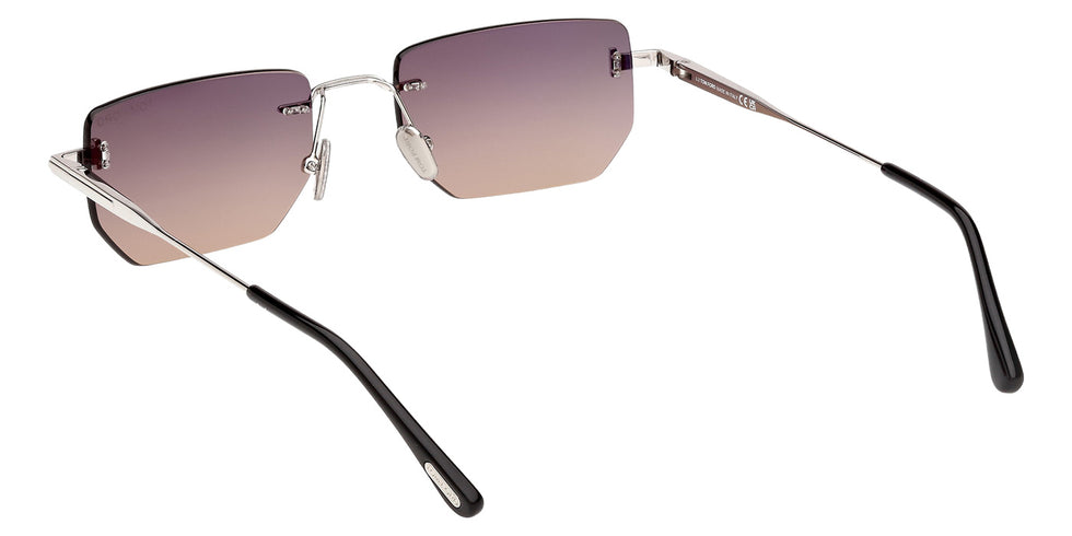 Tom Ford® FT1355 Sunglasses - Shiny Palladium/Gradient Smoke