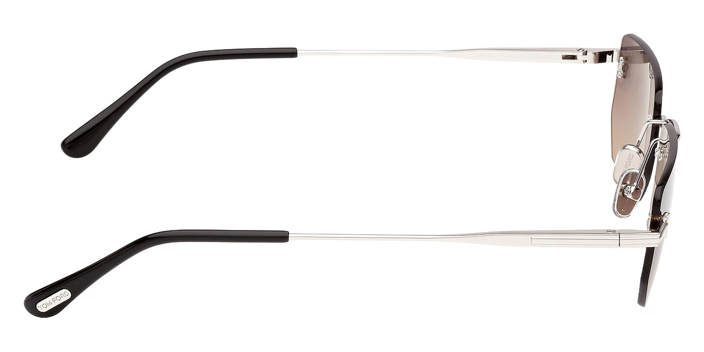 Tom Ford® FT1355 Sunglasses - Shiny Palladium/Gradient Smoke