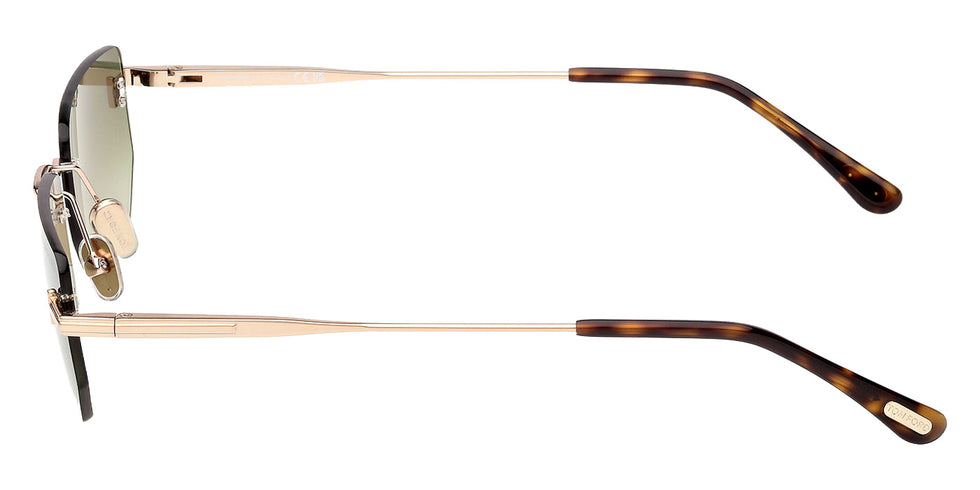 Tom Ford® FT1355 Sunglasses - Shiny Rose Gold/Gradient Green