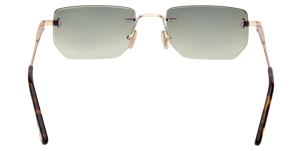 Tom Ford® FT1355 Sunglasses - Shiny Rose Gold/Gradient Green