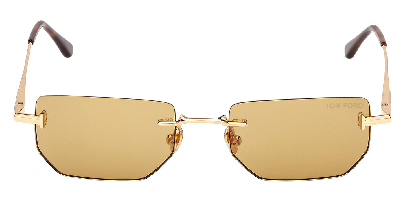 Tom Ford® FT1355 Sunglasses - Shiny Deep Gold/Brown