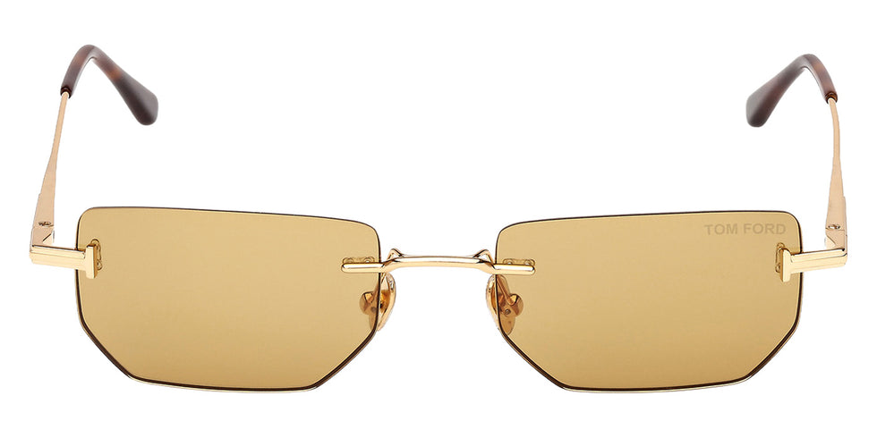 Tom Ford® FT1355 Sunglasses - Shiny Deep Gold/Brown
