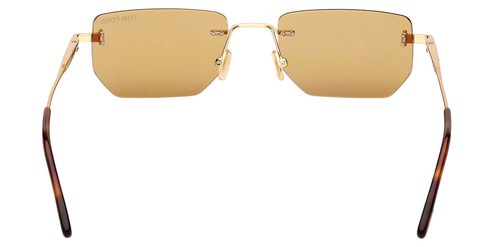 Tom Ford® FT1355 Sunglasses - Shiny Deep Gold/Brown