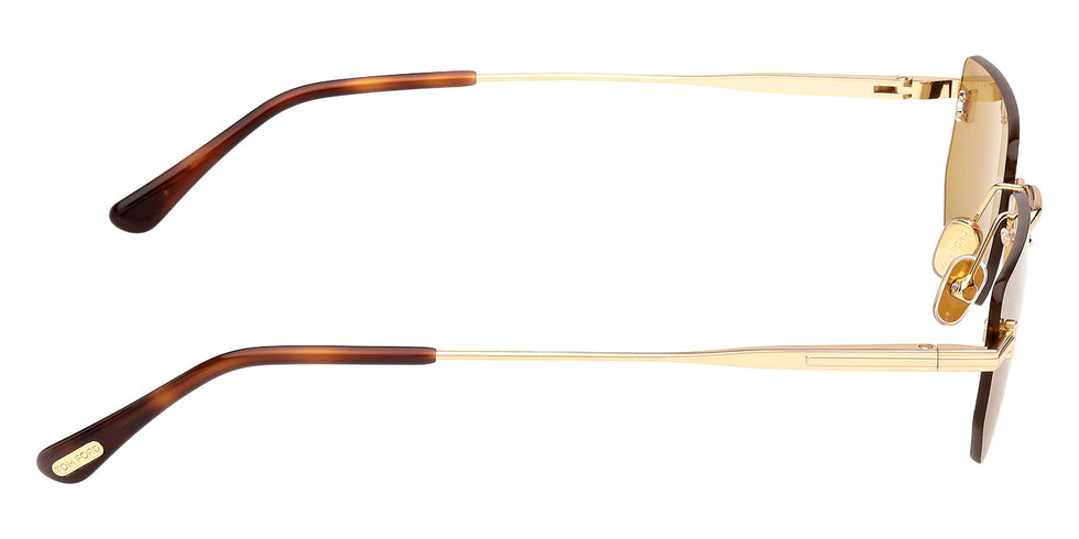 Tom Ford® FT1355 Sunglasses - Shiny Deep Gold/Brown