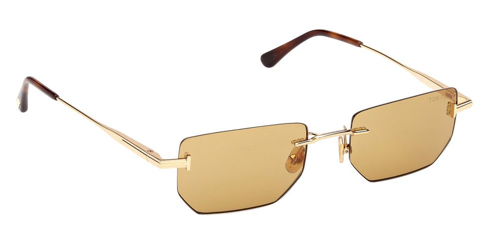 Tom Ford® FT1355 Sunglasses - Shiny Deep Gold/Brown