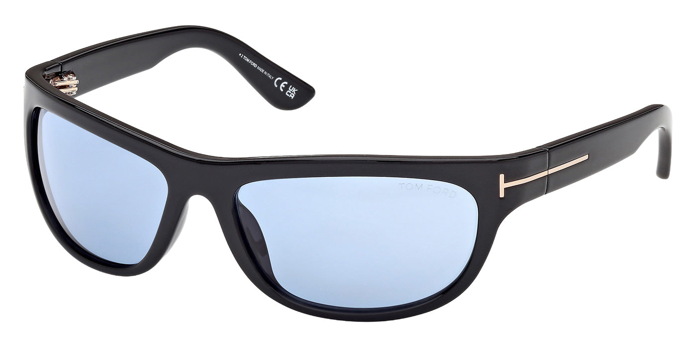 Tom Ford® FT1363 Sunglasses - Shiny Black/Blue