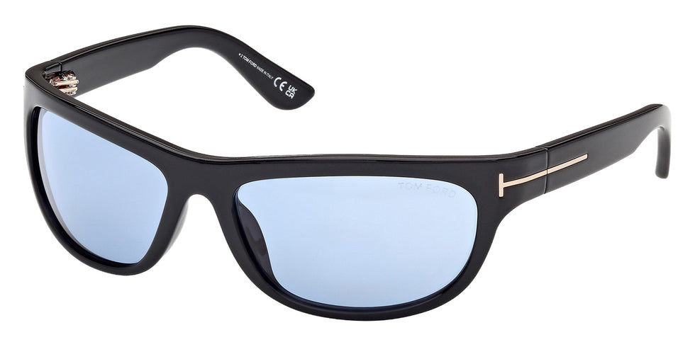 Tom Ford® FT1363 Sunglasses - Shiny Black/Blue