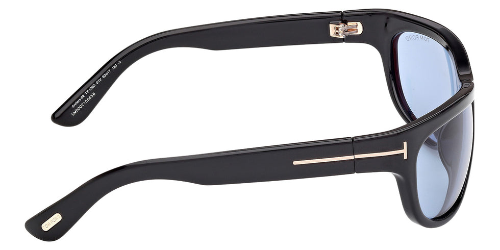 Tom Ford® FT1363 Sunglasses - Shiny Black/Blue