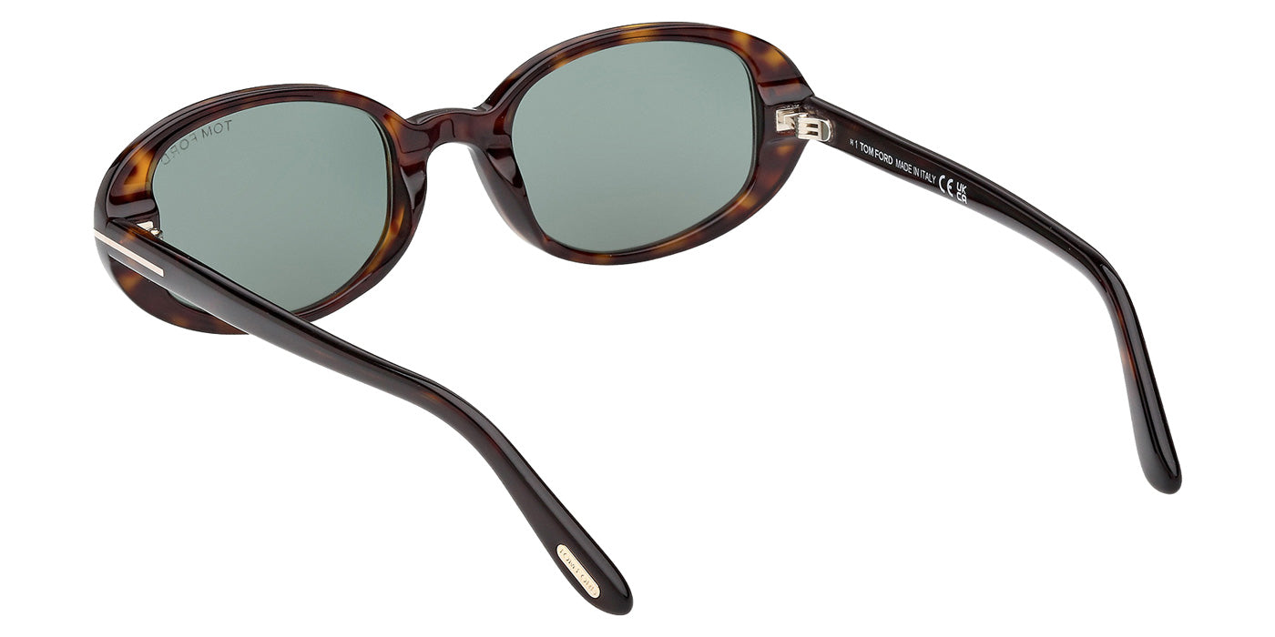 Tom Ford® FT1364 Sunglasses - Dark Havana/Green