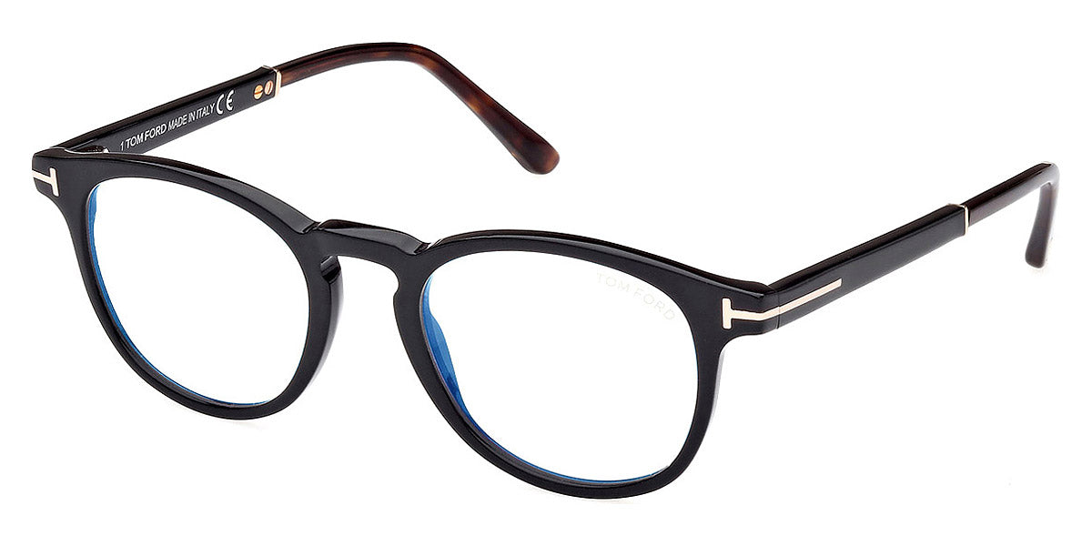 Tom Ford® FT5891-F-B FT5891-F-B 005 51 - 005 - Shiny Black / Dark Havana Eyeglasses