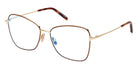 Tom Ford® FT5906-B FT5906-B 046 55 - 046 - Light Brown/Monocolor / Shiny Deep Gold Eyeglasses