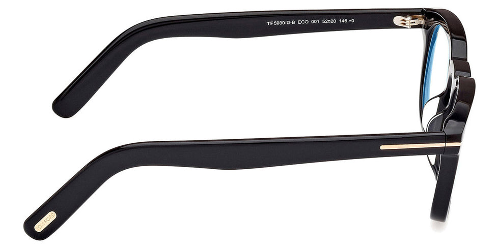 Tom Ford® FT5930-D-B FT5930-D-B 001 52 - 001 - Shiny Black / Shiny Black Eyeglasses