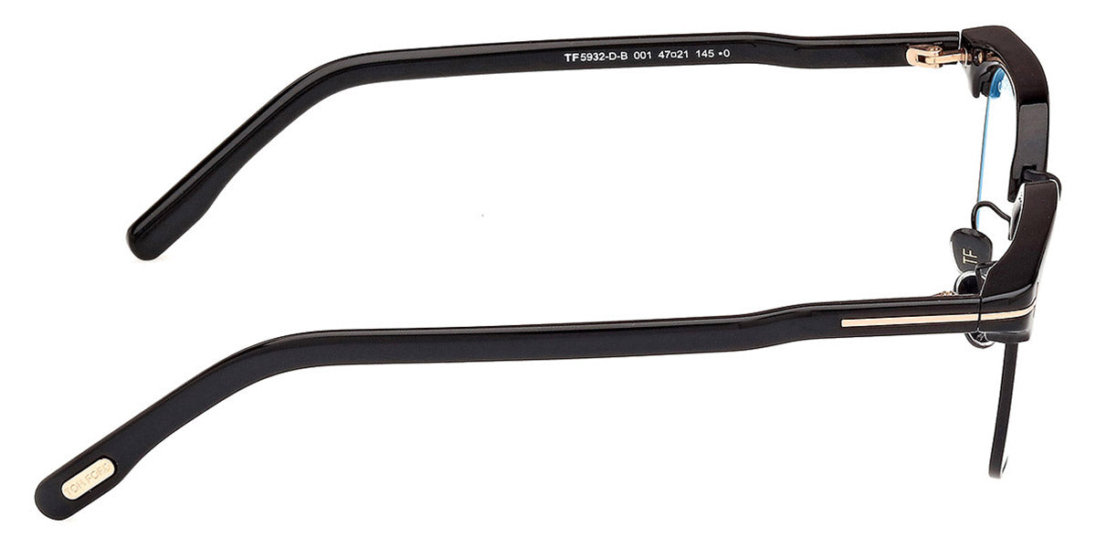 Tom Ford® FT5932-D-B FT5932-D-B 001 47 - 001 - Shiny Black / Shiny Black Eyeglasses