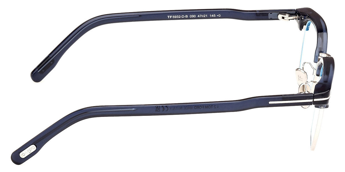 Tom Ford® FT5932-D-B FT5932-D-B 090 47 - 090 - Shiny Blue / Shiny Blue Eyeglasses