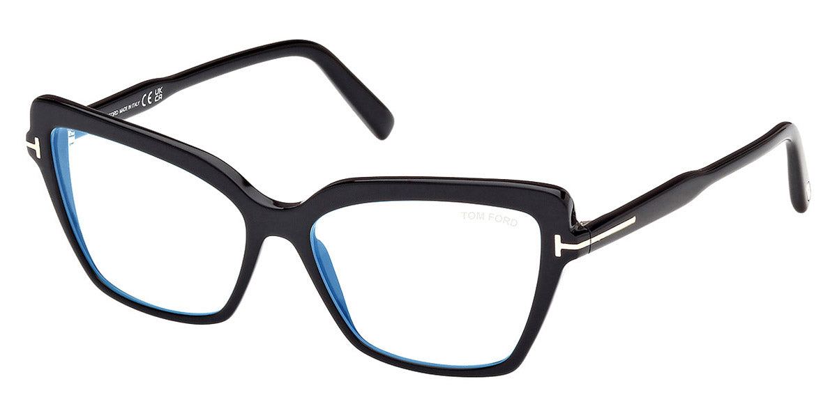 Tom Ford® FT5948-B FT5948-B 001 55 - 001 - Shiny Black / Shiny Black Eyeglasses