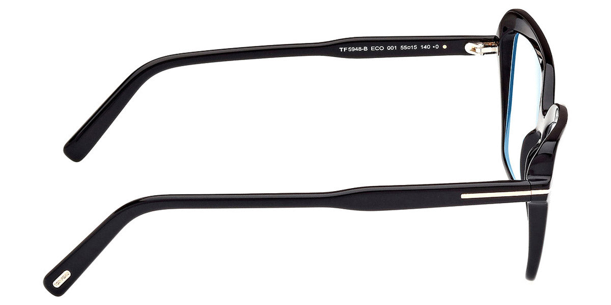 Tom Ford® FT5948-B FT5948-B 001 55 - 001 - Shiny Black / Shiny Black Eyeglasses