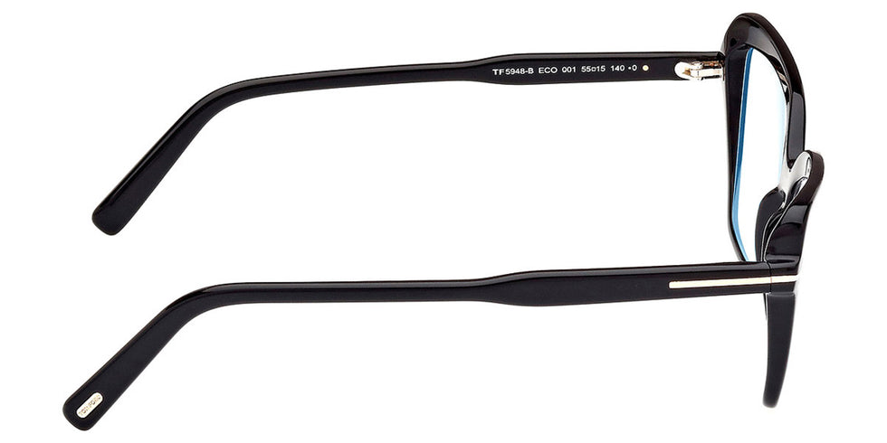 Tom Ford® FT5948-B FT5948-B 001 55 - 001 - Shiny Black / Shiny Black Eyeglasses