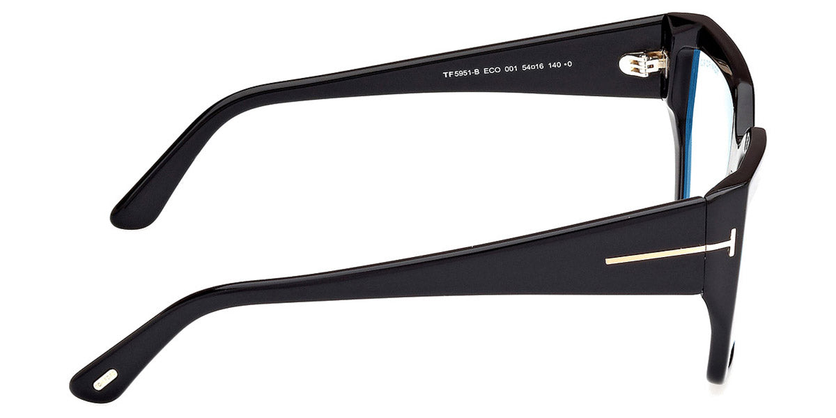 Tom Ford® FT5951-B FT5951-B 001 54 - 001 - Shiny Black / Shiny Black Eyeglasses